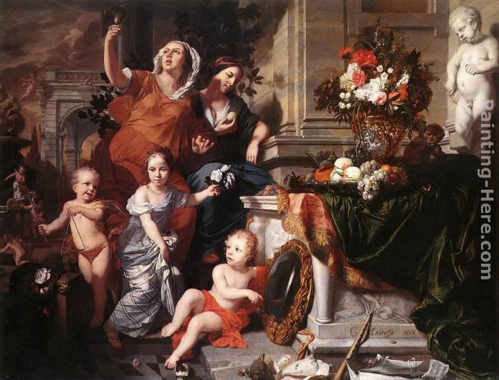 Allegory of the Five Senses painting - Gerard De Lairesse Allegory of the Five Senses art painting